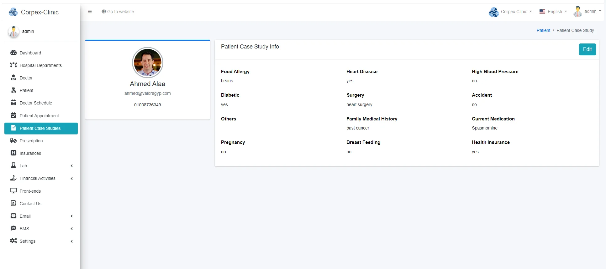 Corpex Clinic Patient Case Study